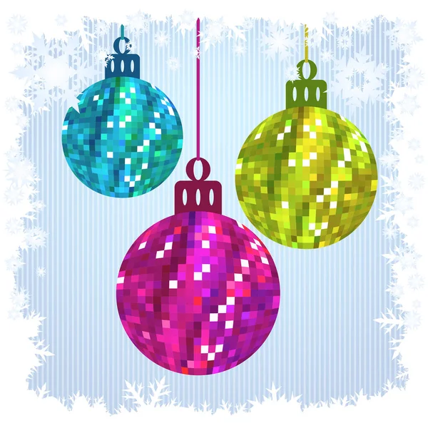 Kerstboom Ballen Vectorillustratie — Stockvector