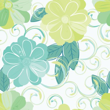 Soyut çiçek pürüzsüz desen arkaplanı