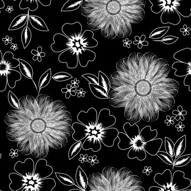 Soyut çiçek pürüzsüz desen arkaplanı