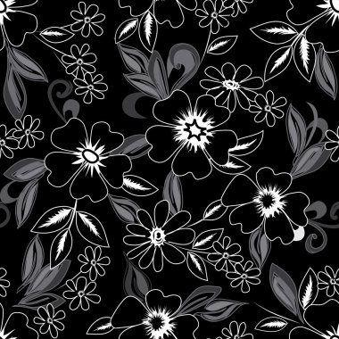 Soyut çiçek pürüzsüz desen arkaplanı