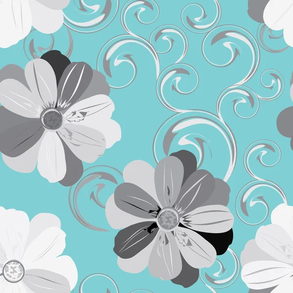 Abstract flower seamless pattern background — Stock Vector