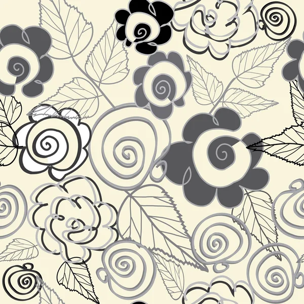 Fondo de patrón sin costura flor abstracta — Vector de stock