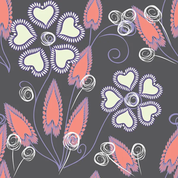 Abstract flower seamless pattern background — Stock Vector