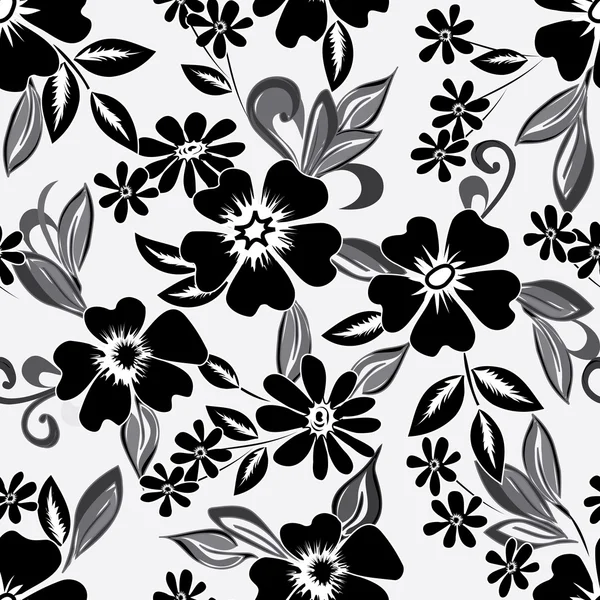 要旨花のシームレスなパターン背景 — ストックベクタ