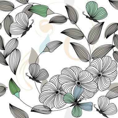 Soyut çiçek pürüzsüz desen arkaplanı