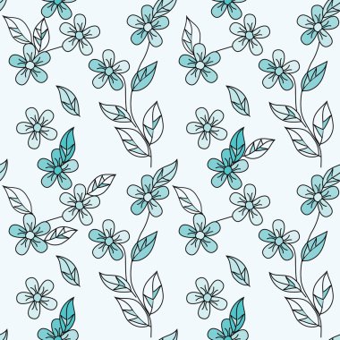 Soyut çiçek pürüzsüz desen arkaplanı