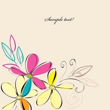 soyut renkli çiçek background. Başlık sayfası.