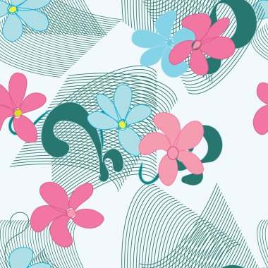 Soyut çiçek pürüzsüz desen arkaplanı