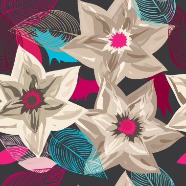 Soyut çiçek pürüzsüz desen arkaplanı