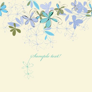 soyut mavi çiçek background. Başlık sayfası.