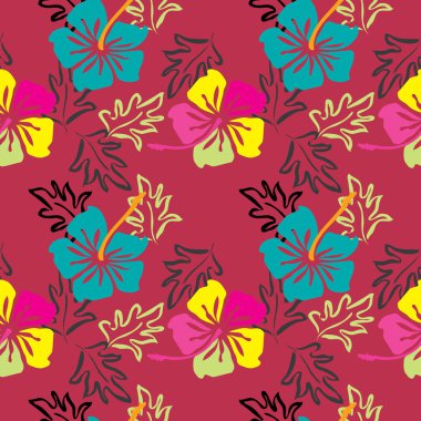 Soyut çiçek pürüzsüz desen arkaplanı