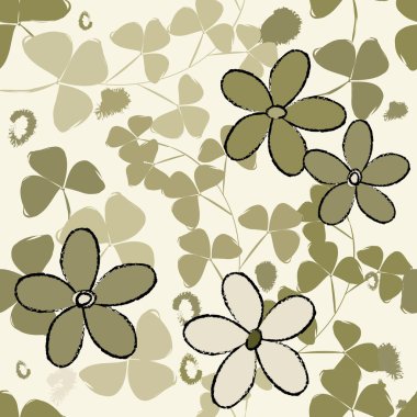Soyut çiçek pürüzsüz desen arkaplanı