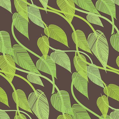 soyut floliage Dikişsiz desen arka plan
