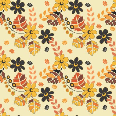 Soyut çiçek pürüzsüz desen arkaplanı