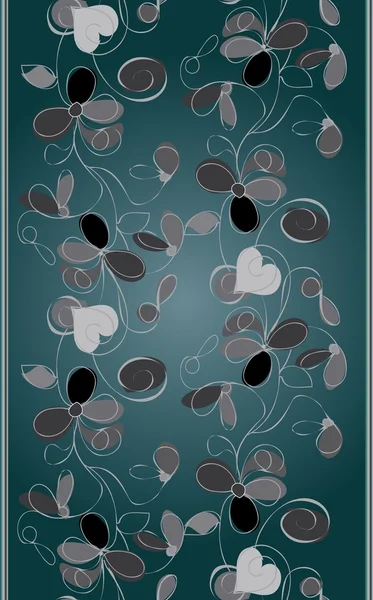Abstrakte vertikale Blume nahtlose Muster Hintergrund — Stockvektor