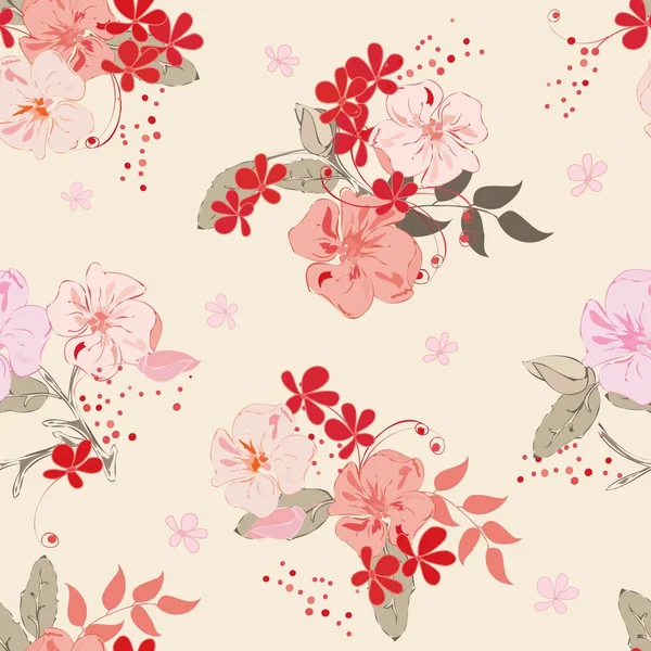 Abstract floral seamless pattern background — Stock Vector