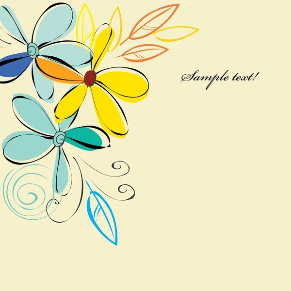 Fond de fleur coloré abstrait. Bannière . — Image vectorielle