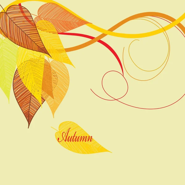 Abstract autumn foliage background. Banner. — Stock Vector