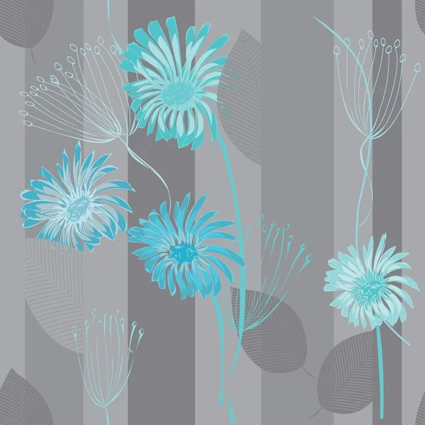 Abstract flower seamless pattern background — Stock Vector