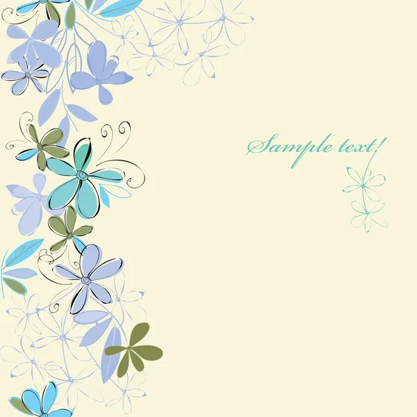 Fondo de flor azul abstracto. Banner . — Vector de stock