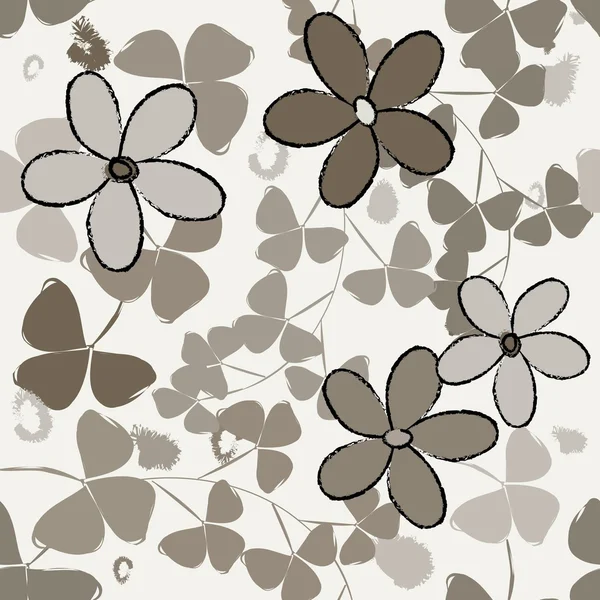 Abstrakt blomma sömlös mönster bakgrund — Stock vektor