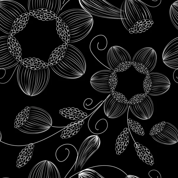 현란 한 꽃무늬없는 꽃무늬 — 스톡 벡터