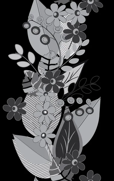 Abstrato flor vertical sem costura fundo padrão — Vetor de Stock