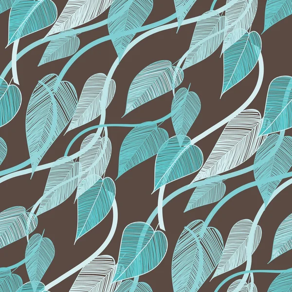 Abstract foliage seamless pattern background — Stock Vector