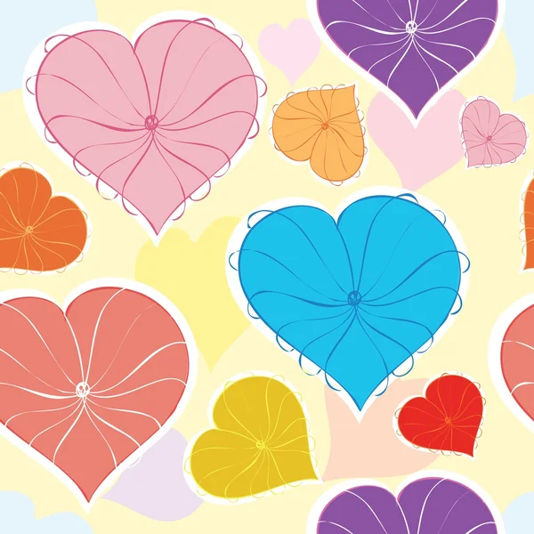 Heart seamless pattern background — Stock Vector