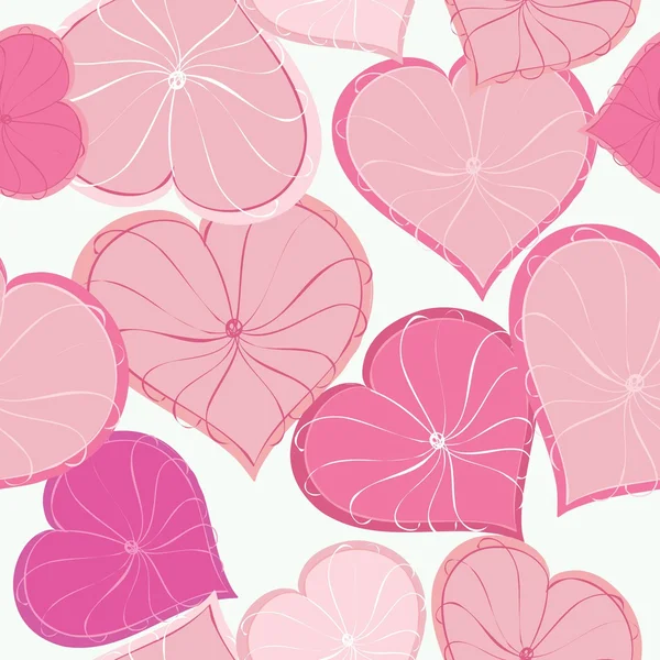 Heart seamless pattern background — Stock Vector