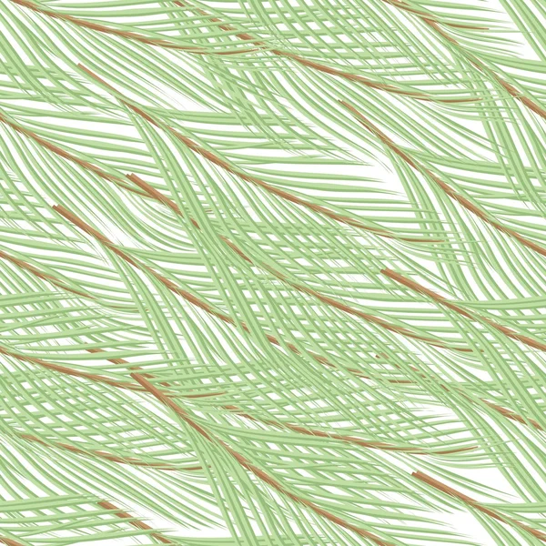 抽象的なパイン ブランチのシームレスなパターン背景 — ストックベクタ