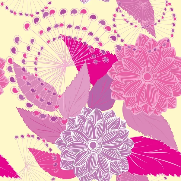 Abstract flower seamless pattern background — Stock Vector