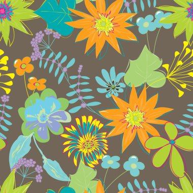 Soyut çiçek pürüzsüz desen arkaplanı