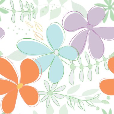 Soyut çiçek pürüzsüz desen arkaplanı