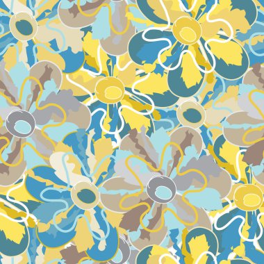 Soyut çiçek desenleri.