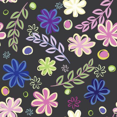 Soyut çiçek pürüzsüz desen arkaplanı