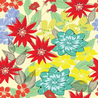 Soyut çiçek pürüzsüz desen arkaplanı