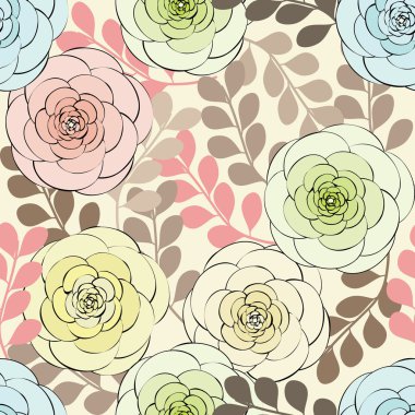 Soyut çiçek pürüzsüz desen arkaplanı