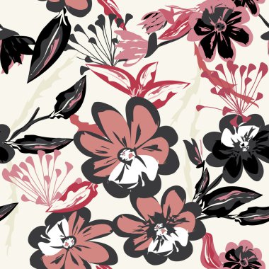Soyut çiçek pürüzsüz desen arkaplanı