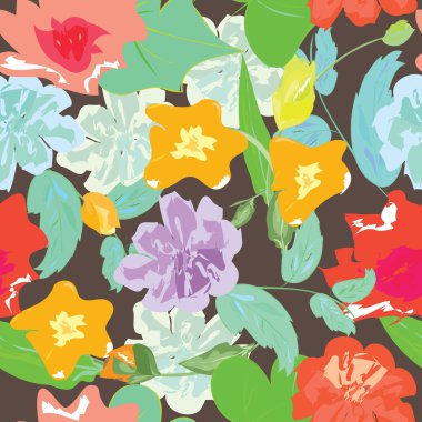 Soyut çiçek pürüzsüz desen arkaplanı