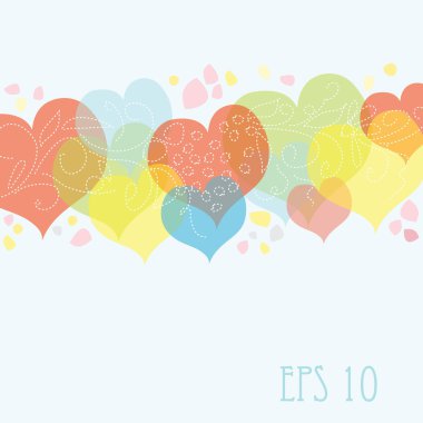 Vintage kartı kalp sonunda çiçek