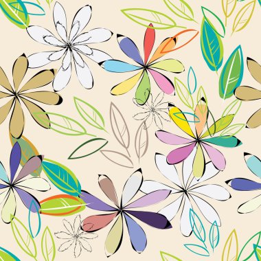 Soyut çiçek pürüzsüz desen arkaplanı