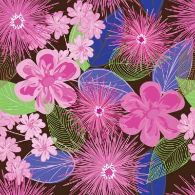 Soyut çiçek pürüzsüz desen arkaplanı