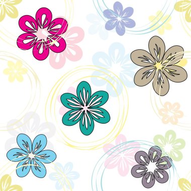 Soyut çiçek pürüzsüz desen arkaplanı