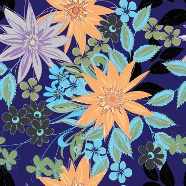 Soyut çiçek pürüzsüz desen arkaplanı