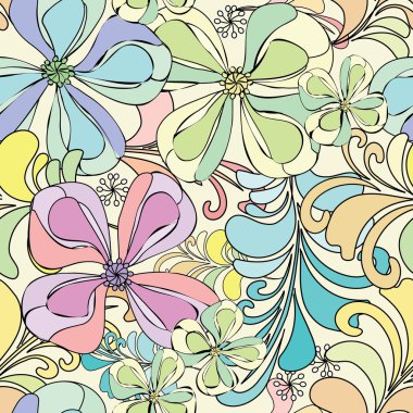 yaz çiçek seamless modeli