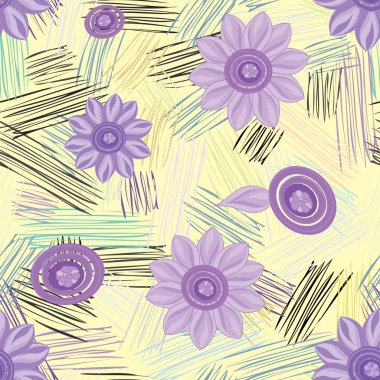 Soyut çiçek pürüzsüz desen arkaplanı