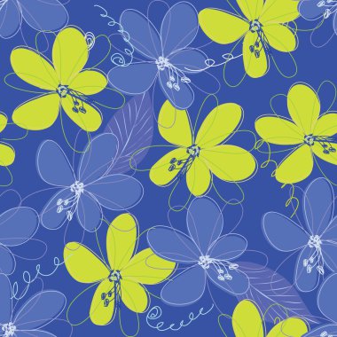 Soyut çiçek pürüzsüz desen arkaplanı