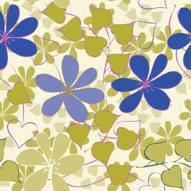 Soyut çiçek pürüzsüz desen arkaplanı