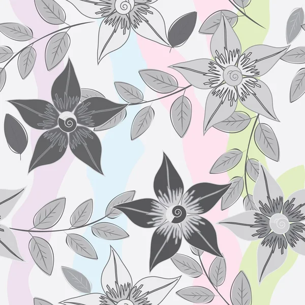 Abstract flower seamless pattern background — Stock Vector